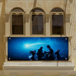 Nativity Scene - Presepju - Darker | 250 x 90 cm Banner