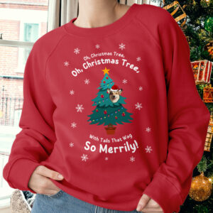 Custom Pet/s (Dog, Cat, etc.) Christmas Tree Design - Upload Your Pet Photo | Tshirt, Hoodie & Sweatshirt