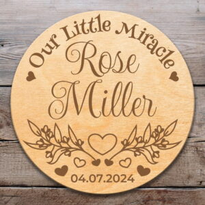 Our Little Miracle - Personalized | Wooden Engraving